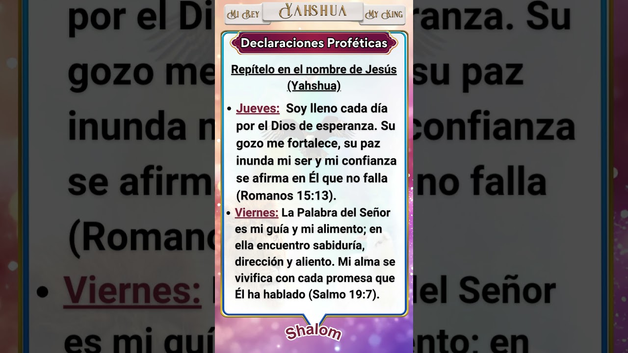 “Declaraciones Proféticas diarias: Alimenta tu espíritu, alma y cuerpo con la Palabra de Dios"