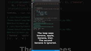 A Python dict hands the keys back in the order you put them in