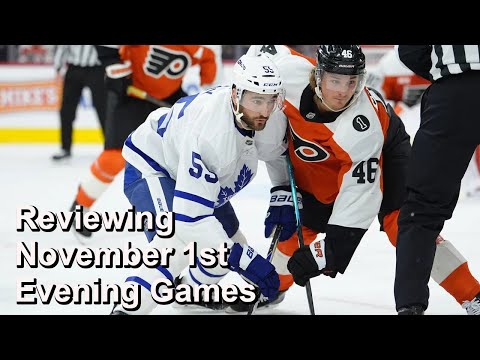 Reviewing November 1st NHL Evening Games