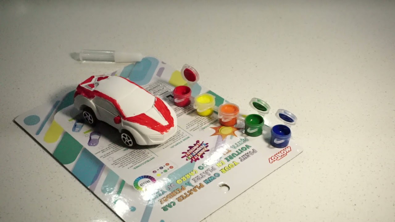 Montoy paint your own plaster car ASMR YouTube