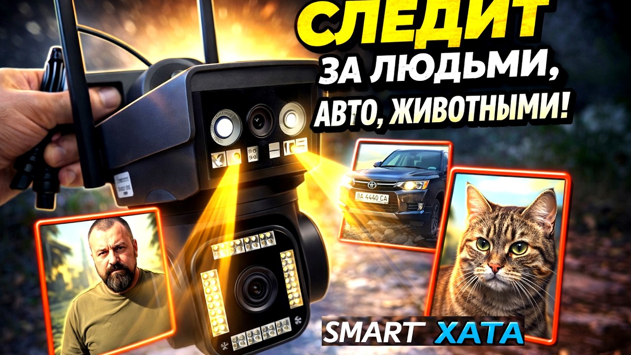 Камера видеонаблюдения с AI следит и различает объекты. SMART XATA.