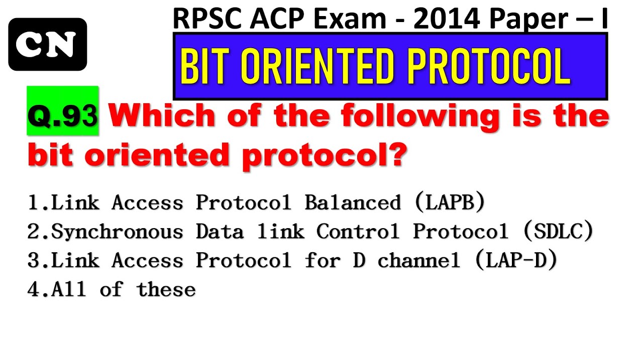 Q 93 | RPSC Acp Exam 2024 Vacancy Preparation | Computer Networking Bit ...