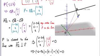 IB Math Distance from a Point to a Vector Line 3D