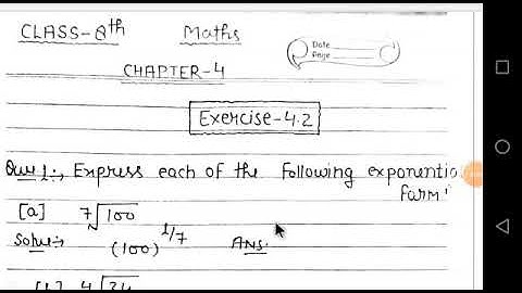 NCERT BASED, Explosive Maths, EXPONENTS AND RADICALS, CLASS-8, Ex- 4.2, PART-1, By MANOJ SHARMA