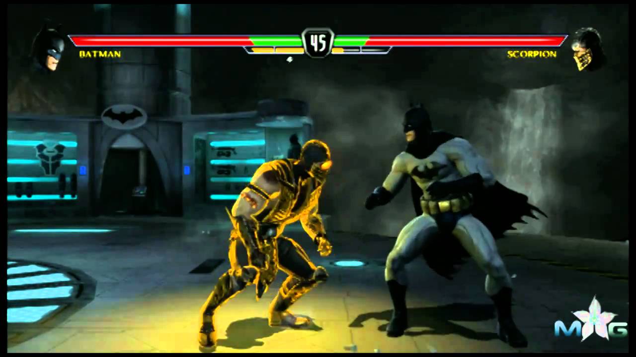 Mortal Kombat vs DCU Batman vs Scorpion fight - YouTube