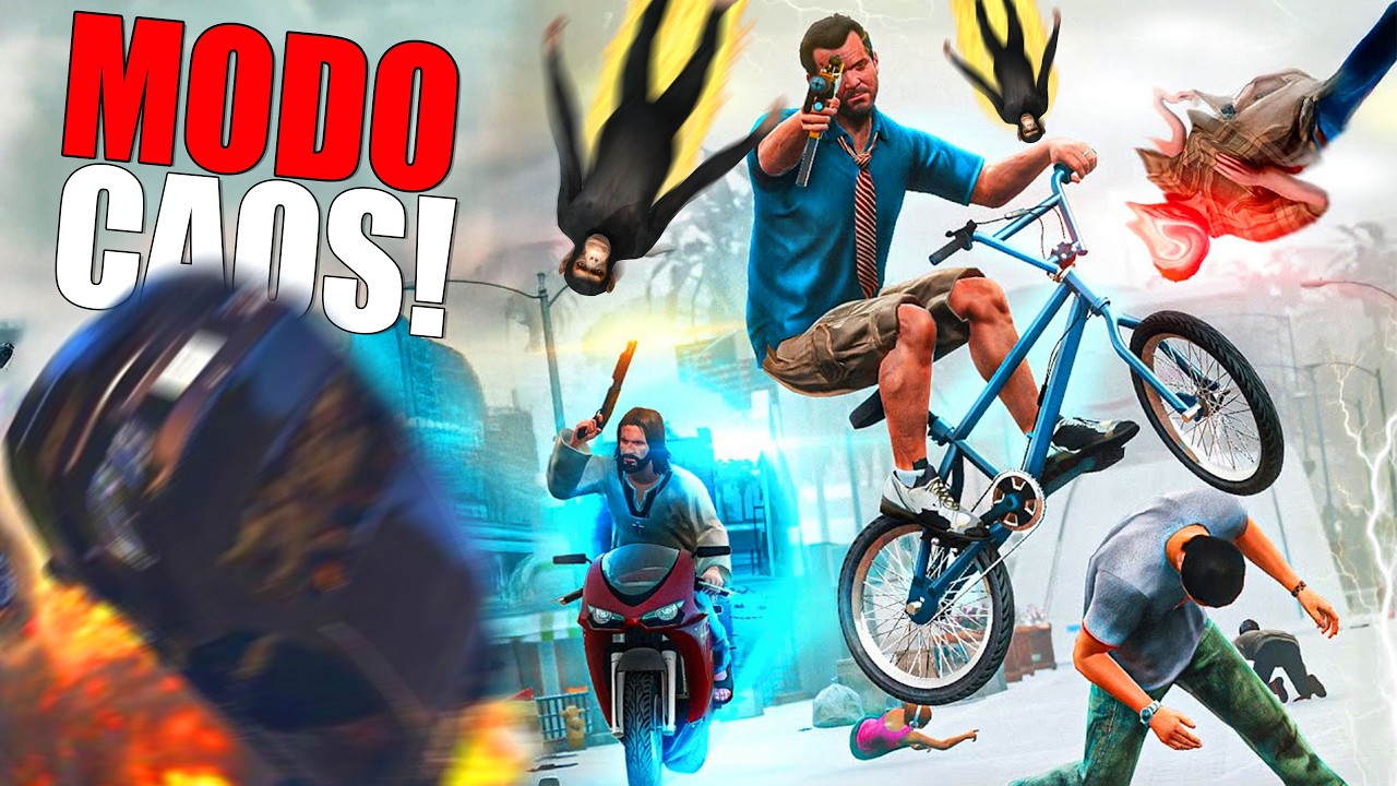 A cada 100 metros o CAOS PIORA 100x MAIS! Gta Modo do Chaos com 850+ Mods!
