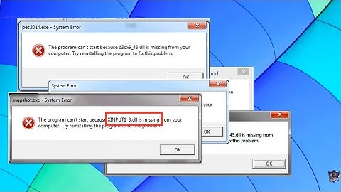 How to Fix D3dx9 and Xinput DLL error quick in any Windows 2020