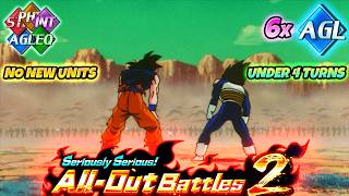 6 AGL Under 4 Turns All Types (No New Units) vs Seriously Serious 2 Stage 7 | DBZ Dokkan Battle