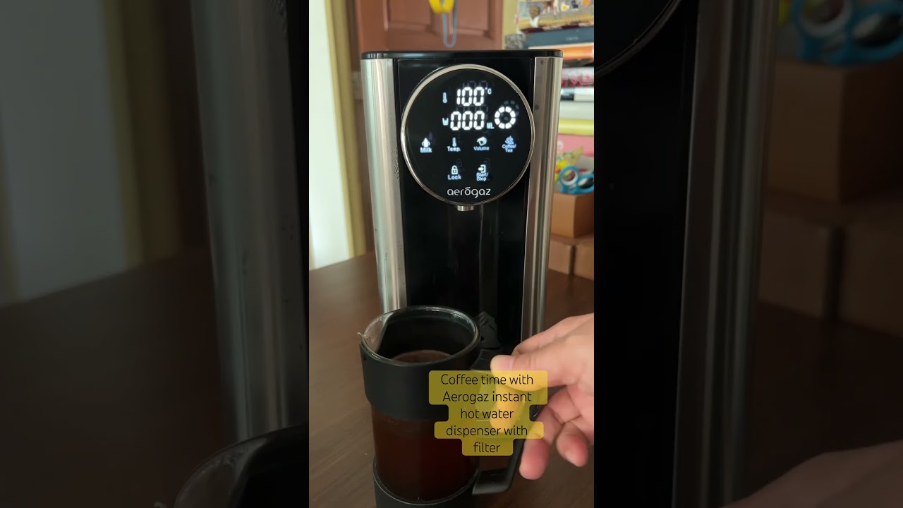 Coffee time with Aerogaz instant hot water dispenser with filter 