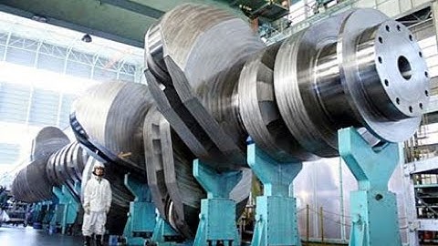 Extreme Fastest CNC Grinding Crankshaft Production Process. Automated CNC Machines Modern Technology