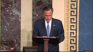WATCH: Sen. Romney announces he will vote to convict Trump | Trump's first impeachment trial