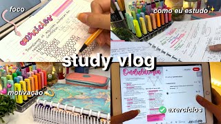 STUDY VLOG Produtivo | Estude comigo | Como eu estudo (narrado)