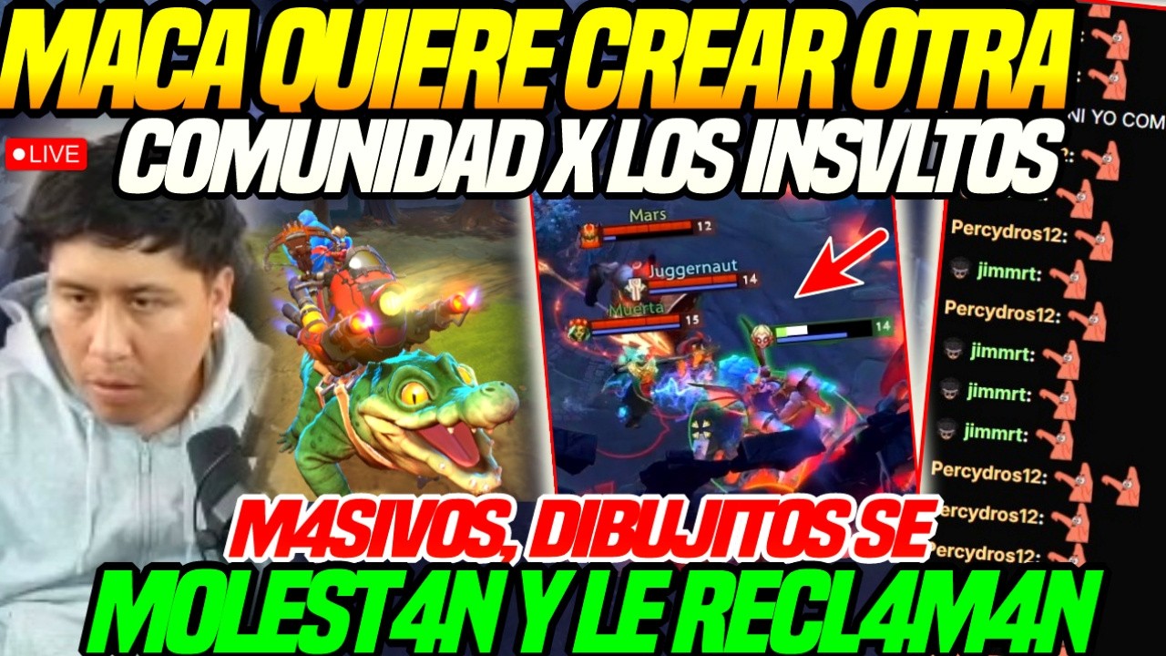 😲MACARIUS ya NO quiere INSVLT0S en su STREAM😲Dibujitos le RECL4M4N x QUERER crear OTRA COMUNIDAD
