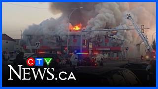 Senior killed jumping from burning apartment in Edmonton