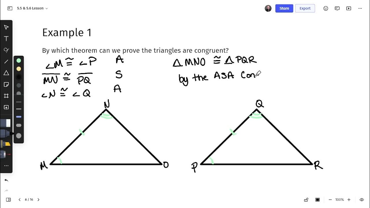 Proving Triangles are Congruent using Theorems YouTube