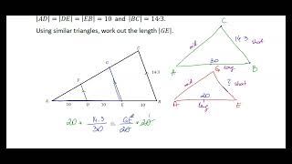 Similar Triangles - Junior Cycle Higher Level Maths - 2025 Exam Question
