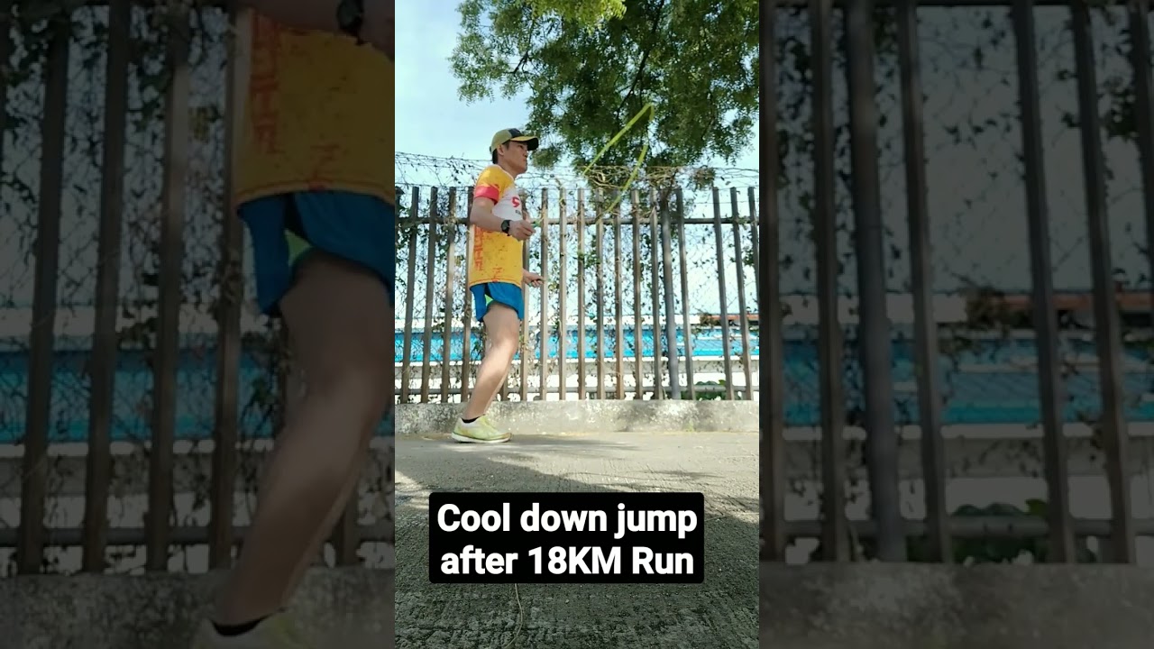 Cool down jump after 18KM Run 