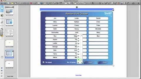 Random Word Chooser SMART Notebook Software