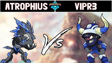 Vipr3 vs Atrophius - Vipr3 vs Viewers - NA vs EU - Brawlhalla Show Match #14