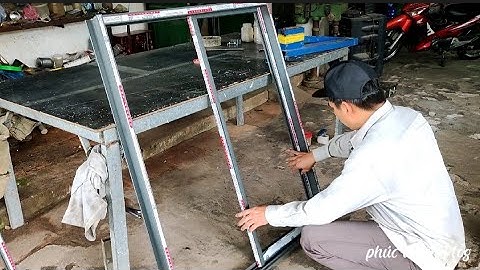 phúc thiên_cách làm cửa sổ LÙA 2 CÁNH màu xám cho các bạn mới vào nghề/#ptvl #75