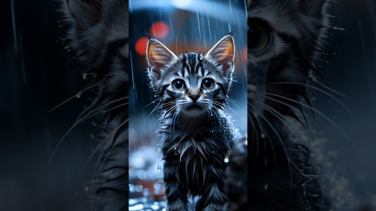 Sad Kitten Crying in the Rain 😿🌧️ – Heart‑Melting Moment 