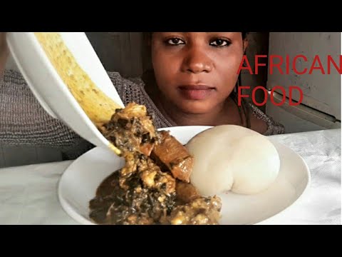 Download Mukbang African food/ Mukbang Nigeria bitter Leaf soup and fufu