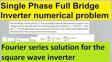 Fourier series solution for the square wave inverter problem  - Square wave example question