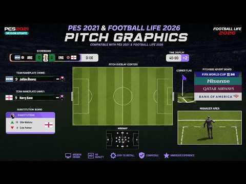 New GFX Pitch Graphics HD 2026 - PES 2021 & Football Life 2026