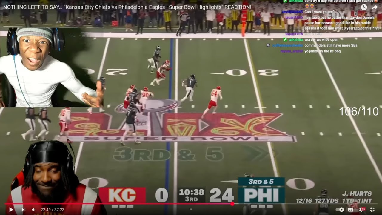 Reacting to BossManWann Reaction to Kansas City Chiefs vs Philadelphia Eagles Super Bowl Highlights!