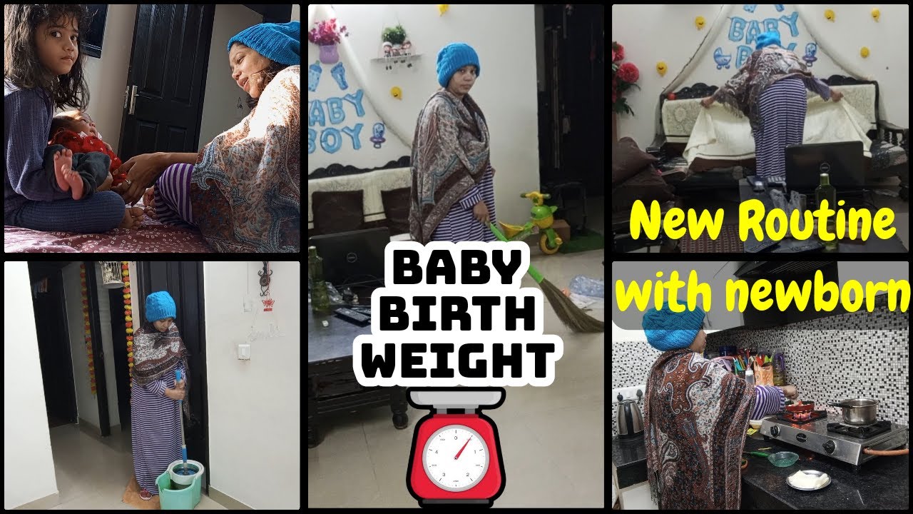 👶 Baby Ka Birth Weight Kya Hai Indian mom Morning routine with newborn Indian Mom Jyoti