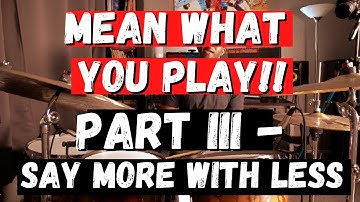 Jazz Drummer Q-Tip of the Week: Stop playing so many notes when you take a drum solo!