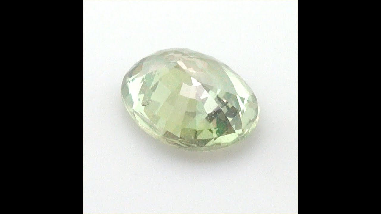 Certified Genuine Unheated Green Sapphire VVS Clarity With Gorgeous Color and Sparkle Face Down C114