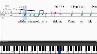Ten Cents A Dance by Rodgers &amp; Hart - Easy piano tutorials with leadsheet and chords