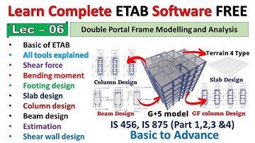 Building design by Etab - Double Portal Frame Modeling and Analysis | Etabs full tutorial | Part - 6