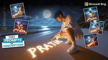 Create Viral Beautiful Beach Boy Name Images | Bing ai viral editing | Bing image creator tutorial