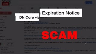 DN Corp Expiration Notice Email - Scam