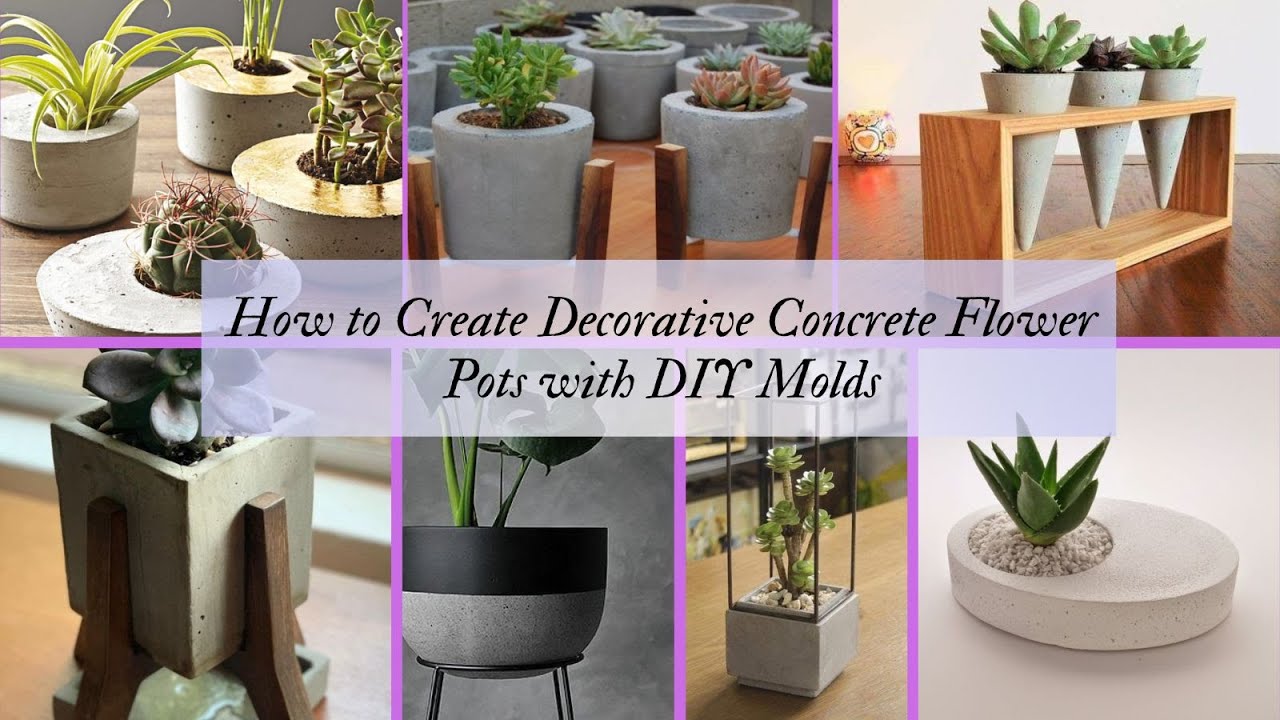 How to Create Decorative Concrete Flower Pots with DIY Molds