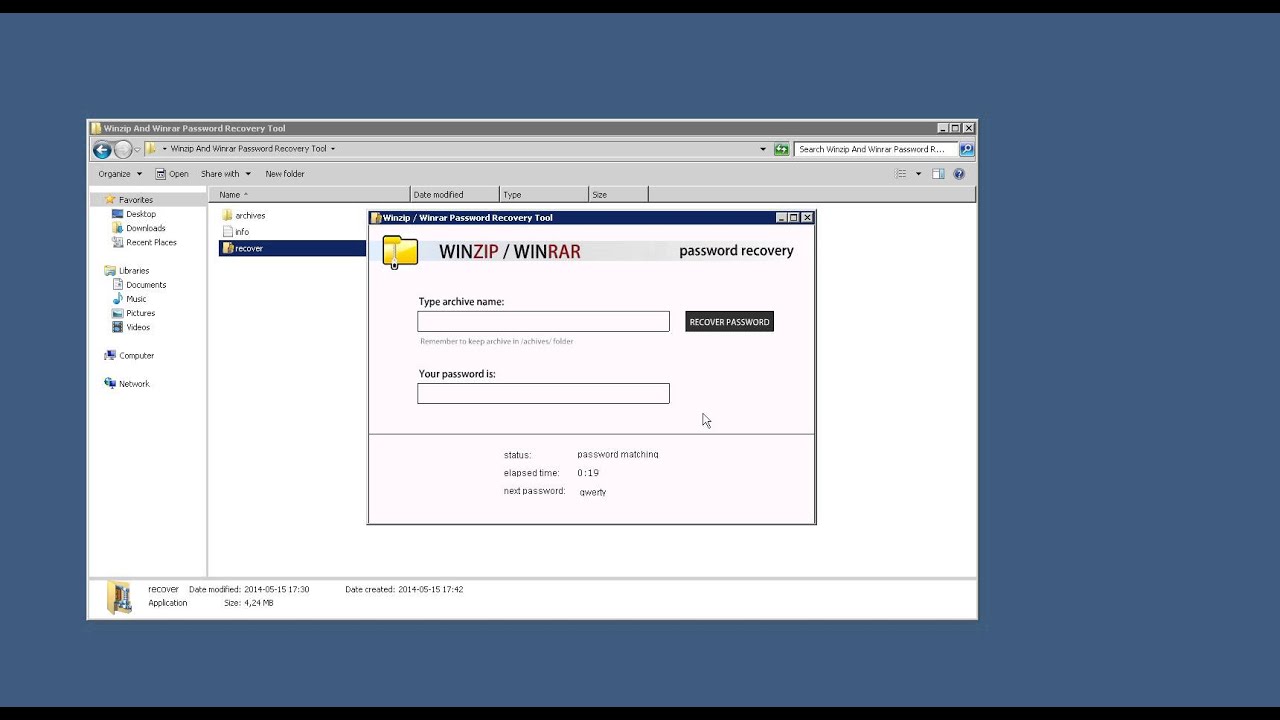 winzip password recovery tool free download