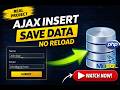 Save Data to Database Using AJAX (jQuery + PHP + MySQL)