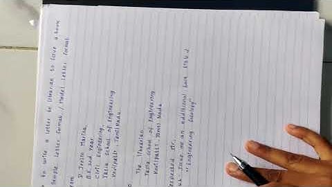 Sample letter to librarian to issue a book