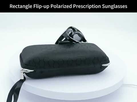 Hal - Rectangle Flip-up Polarized Prescription Sunglasses