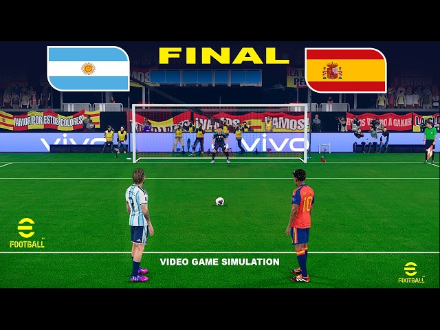 SPAIN vs ARGENTINA | World Cup 2026 | Penalty Shootout | Video Game Simulation