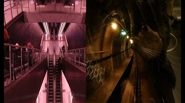 Copenhagen 4K Metro driverless trains and the new station at the Town Hall Square