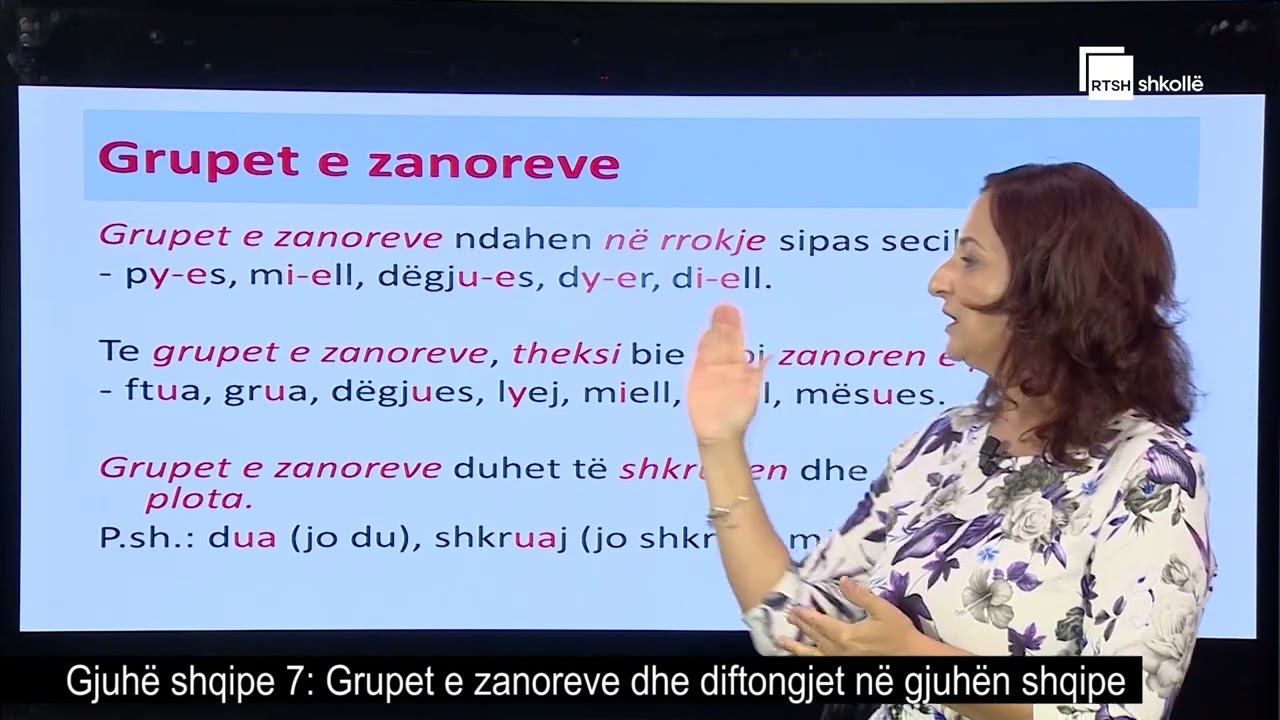 Grupet e zanoreve dhe diftongjet në gjuhën shqipe. | Gjuhë shqipe 7