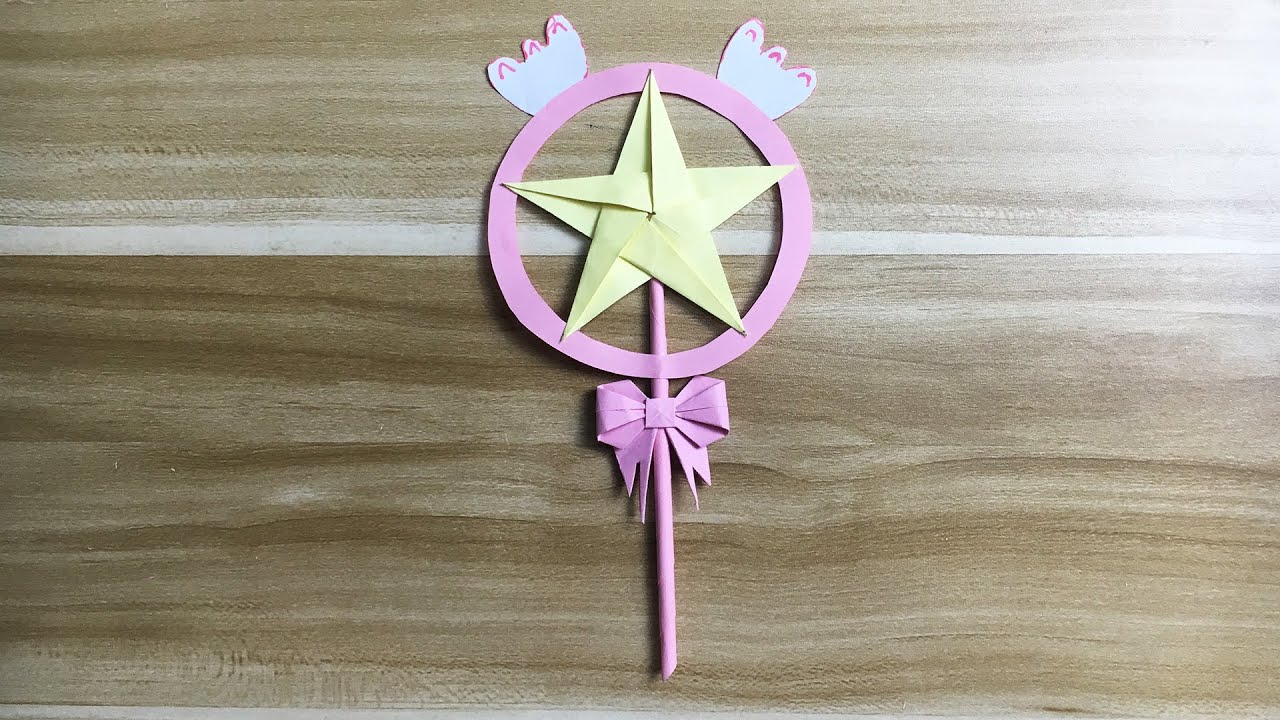 Origami Fairy wand: 5 Star Magic Stick - Paper Crafts for kids