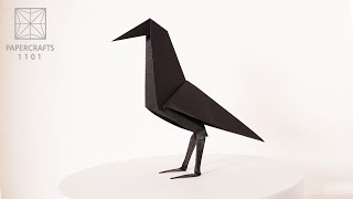 Origami Halloween Raven Crow (Tavin & Paper Crafts 1101)  Oригами おりがみ Oριγκάμι 종이접기 Paper Crafts