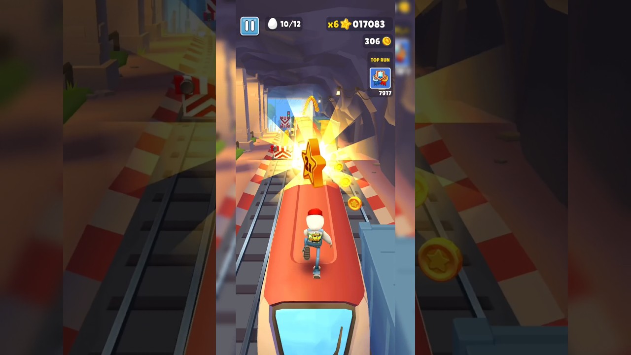 Non Stop Running 🏃🚂😱#subwaysurfers #shorts #gaming - YouTube