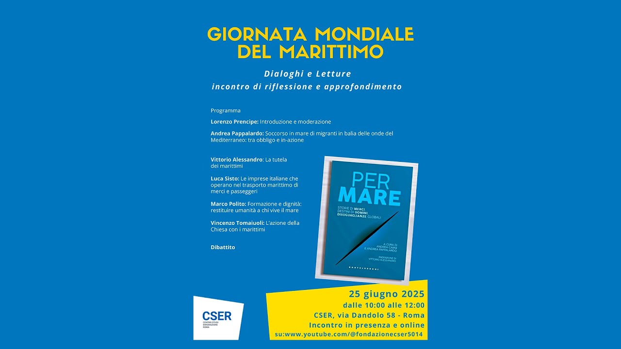 Dialoghi e Letture 25 giugno 2025 | "Giornata Mondiale del Marittimo" -