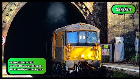 73 Thrash! 4 loco Class 73 convoy screaming through St Leonard