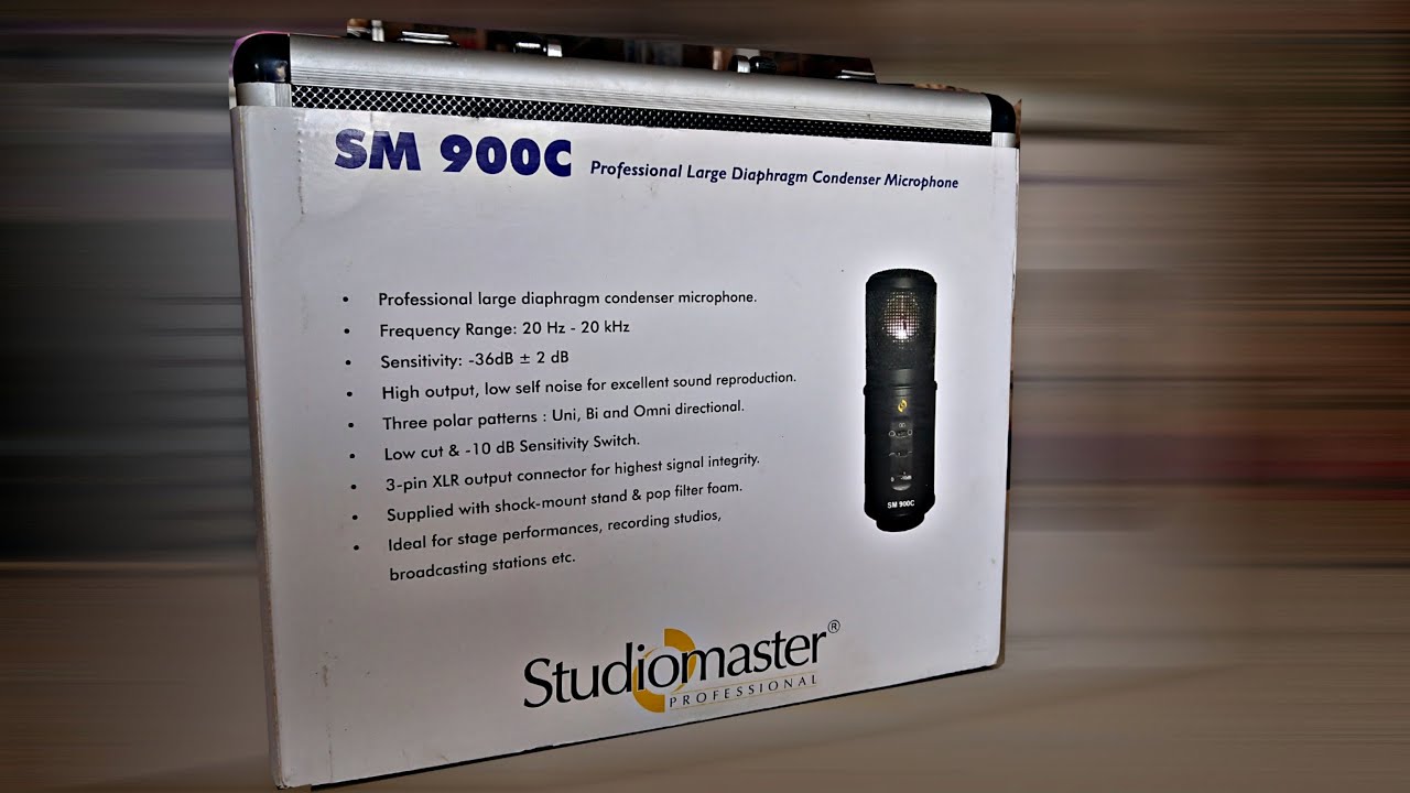 STUDIOMASTER SM 900C CONDENSER MICROPHONE UNBOXING & REVIEW